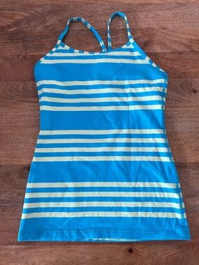 IVIVVA (Lululemon for kids) Girls Sz 12 Athletic Striped Tank